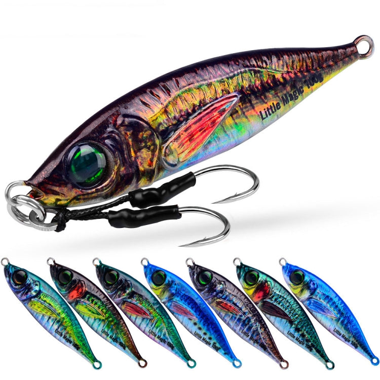PROBEROS LF137 3D Spray Painted Bionic Lure Warp Bass Leader Fish Long Casting Freshwater Sea Luminous Fishing Bait, 28g, 40g, 60g, 80g, 100g, 120g, 150g, 180g, 200g