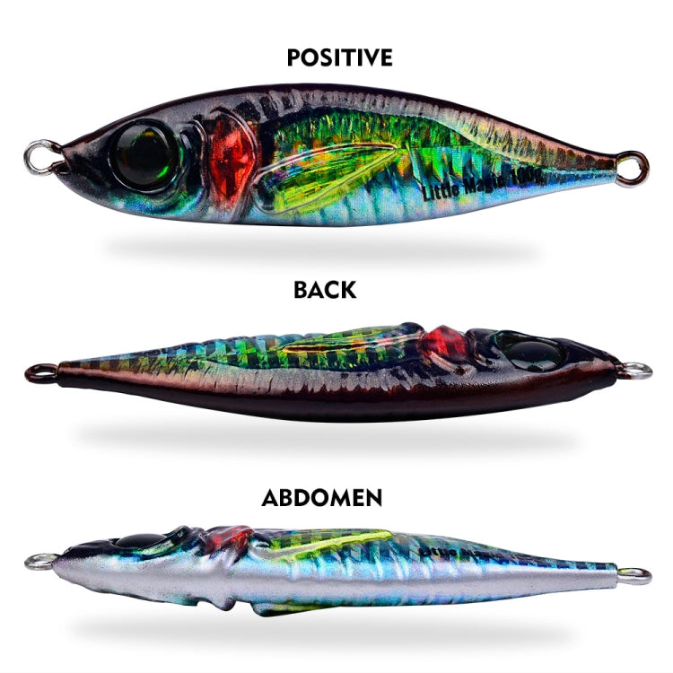 PROBEROS LF137 3D Spray Painted Bionic Lure Warp Bass Leader Fish Long Casting Freshwater Sea Luminous Fishing Bait, 28g, 40g, 60g, 80g, 100g, 120g, 150g, 180g, 200g
