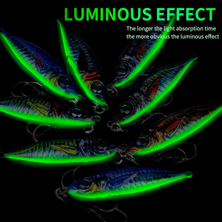 PROBEROS LF137 3D Spray Painted Bionic Lure Warp Bass Leader Fish Long Casting Freshwater Sea Luminous Fishing Bait, 28g, 40g, 60g, 80g, 100g, 120g, 150g, 180g, 200g