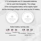 4.2V LIR2032/2450 Button Battery Universal Charger, RSC-X2-2 White, RSC-X2-2 Black