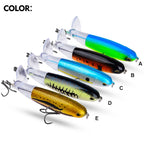 PROBEROS DW601 360 Degree Rotating Propeller Lures Topwater Tethered Tractor Floating Fake Fish Bait, 10.5cm/13.5g, 11.5cm/16.5g, 14.5cm/32.5g