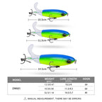 PROBEROS DW601 360 Degree Rotating Propeller Lures Topwater Tethered Tractor Floating Fake Fish Bait, 10.5cm/13.5g, 11.5cm/16.5g, 14.5cm/32.5g