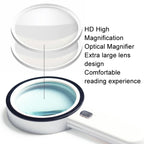 30X Magnifier With Violet Light Students Elderly Reading Maintenance Magnifying Glass, 125mm 13 Lights