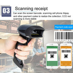 NETUM One-Dimensional Self-Sensing Code Sweeper Handheld Mobile Red Light Scanning Machine, Wired, Wireless, Wired With Bracket, Wireless With Bracket
