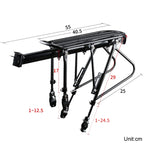 Bicycle Rear Rack Mountain Bike Aluminum Tail Rack With Carrier, Semi Quick Release, Full Quick Release