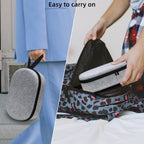 JYS-APP001 For Apple Vision Pro Headset Storage Bag VR Glasses Anti-Scrape Portable Bag, Gray Linen, Gray Felt