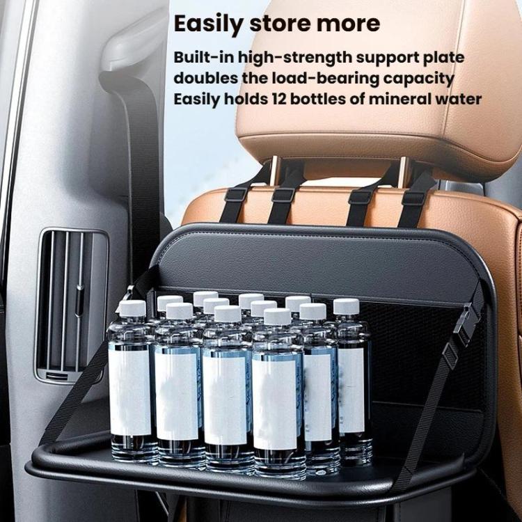 Car Rear Seat Back Storage Bag Large Capacity Foldable Chair Back Storage Pouch, Black