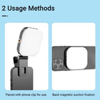 Mini Magnetic Fill Light Rechargeable Tri-Color Temperature Selfie Light, F-622