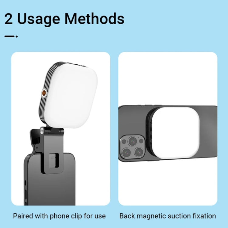 Mini Magnetic Fill Light Rechargeable Tri-Color Temperature Selfie Light, F-622