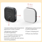 Mini Magnetic Fill Light Rechargeable Tri-Color Temperature Selfie Light, F-622