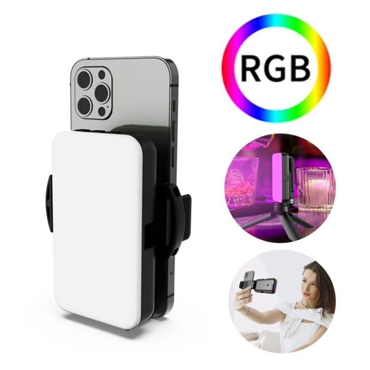 RGB Fill Light Photography Lamp With Hidden Folding Phone Clip & Cold Shoe Interface, F-615
