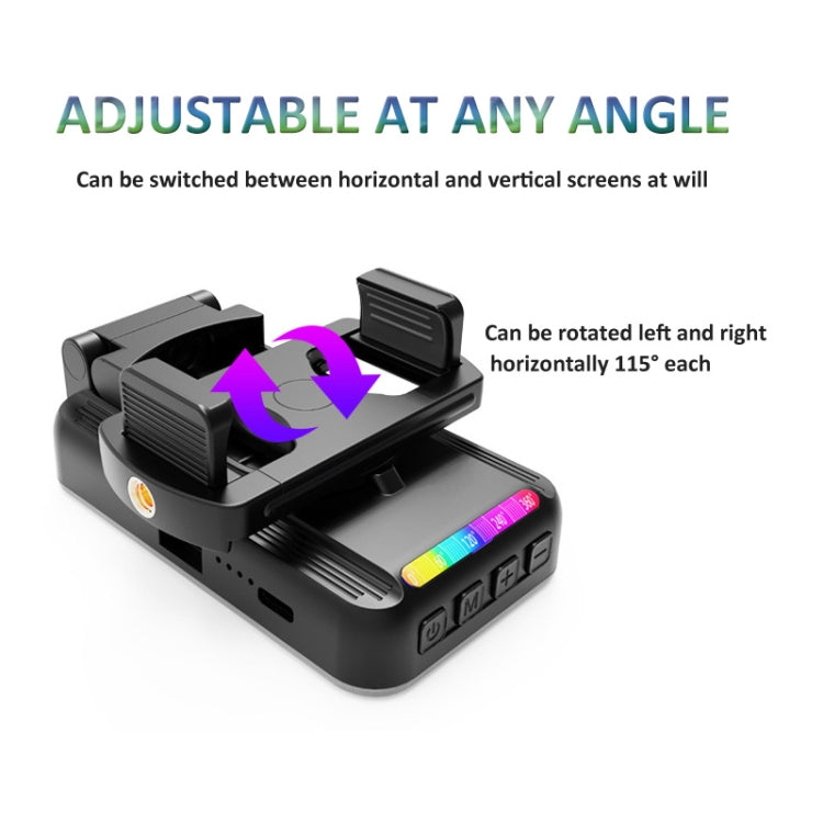 RGB Fill Light Photography Lamp With Hidden Folding Phone Clip & Cold Shoe Interface, F-615