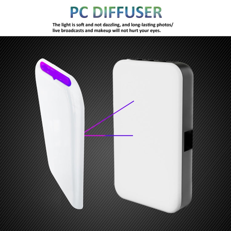 RGB Fill Light Photography Lamp With Hidden Folding Phone Clip & Cold Shoe Interface, F-615