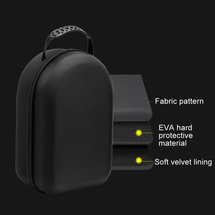 For Apple Vision Pro Storage Bag VR Headwear EVA Portable Hard Case, EVA+Cloth Pattern