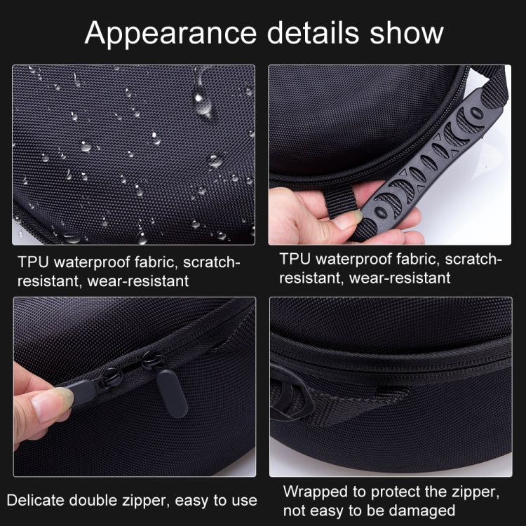For Apple Vision Pro Storage Bag VR Headwear EVA Portable Hard Case, EVA+Cloth Pattern