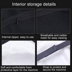 For Apple Vision Pro Storage Bag VR Headwear EVA Portable Hard Case, EVA+Cloth Pattern
