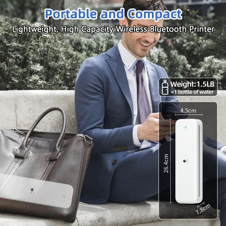 Phomemo M834 Wireless Bluetooth Thermal Printer Support Multi-Size Thermal Paper, M834