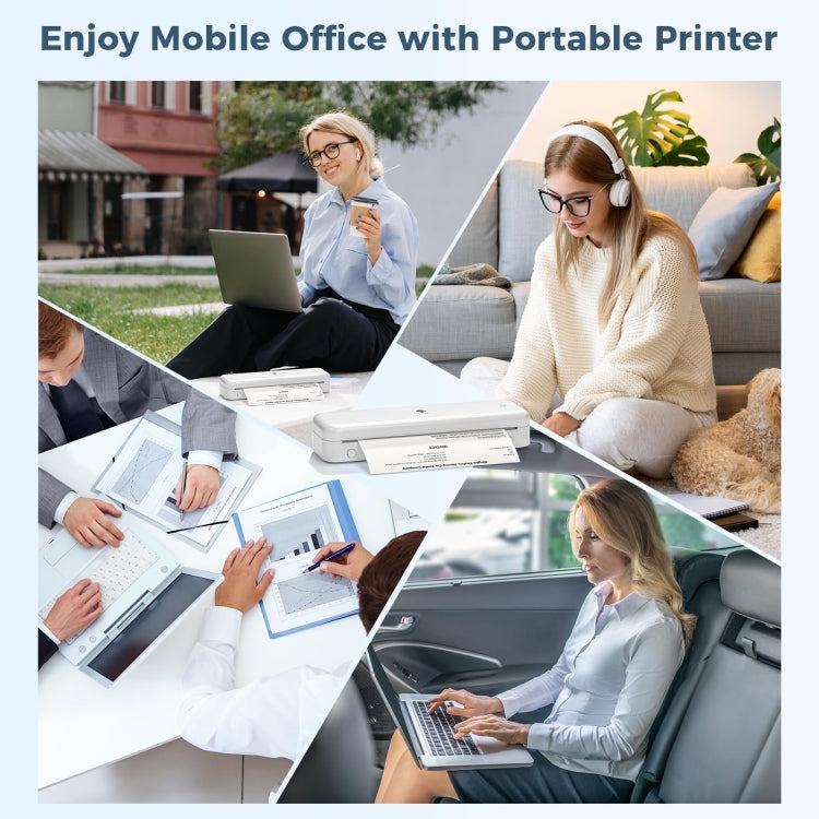 Phomemo M834 Wireless Bluetooth Thermal Printer Support Multi-Size Thermal Paper, M834