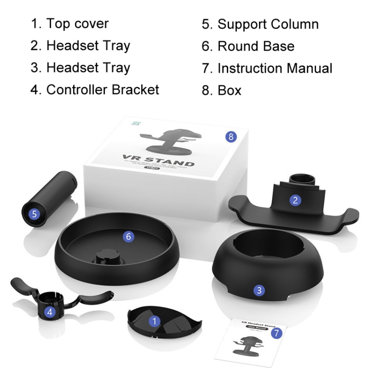 AMVR TYBP1 VR Desktop Storage Display Rack For Apple Vision Pro / Meta Quest 3 / Pico 4 / PlayStation VR 2