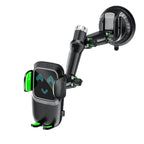 Car Windscreen Dashboard Suction Cup Phone Holder, Extended Green, Extended Black, Regular Green, Regular Black