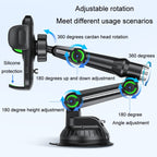 Car Windscreen Dashboard Suction Cup Phone Holder, Extended Green, Extended Black, Regular Green, Regular Black