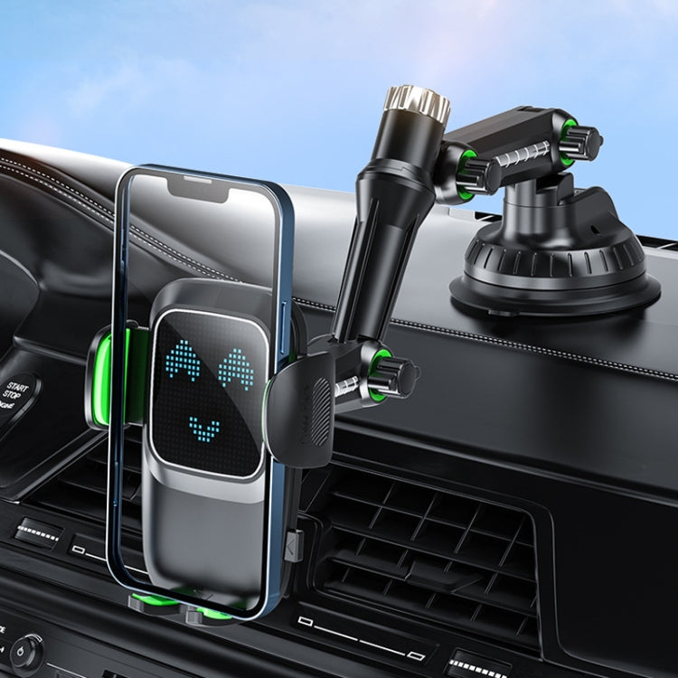 Car Windscreen Dashboard Suction Cup Phone Holder, Extended Green, Extended Black, Regular Green, Regular Black