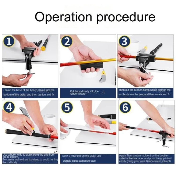 Golf Grip Replacement Tool Removal Kit, PGM ZP047 Bench Clamp Fixture, PGM ZP045 Rubber Fixture, PGM ZP042 Disassembly Hook Knife, PGM ZP044 Double-sided Glue