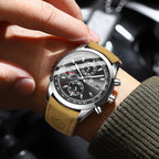 BINBOND B6022 30m Waterproof Luminous Multifunctional Quartz Watch, Leather-White Steel-Black, Leather-White Steel-Blue, Leather-White Steel-Green, Leather-White Steel-White, Leather-Black Steel-Black, White Steel-Black, White Steel-Blue               ...