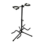 Adjustable Double Guitar Stand Holds Two Electric Or Acoustic Guitars, Double Guitar Stand