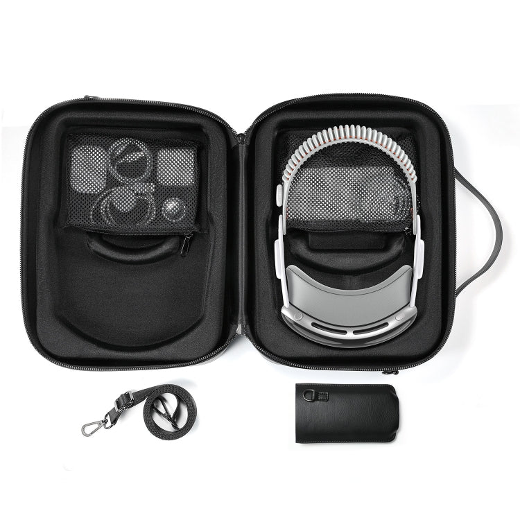 For Apple Vision Pro Headset Multifunctional Storage Bag Carrying Case, Black, Brown