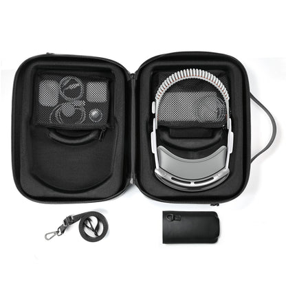 For Apple Vision Pro Headset Multifunctional Storage Bag Carrying Case, Black, Brown