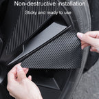 28pcs /Set For Tesla Model 3 Tire Sticker Modification Protective Film, Carbon Fiber, Bright Black, Electroplating Silver