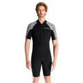 DIVE & SAIL 3mm Short Sleeve One-Piece Warm Wetsuit Cold Resistant Diving Surfing Swimsuit, S, M, L, XL, XXL