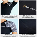 DIVE & SAIL 3mm Short Sleeve One-Piece Warm Wetsuit Cold Resistant Diving Surfing Swimsuit, S, M, L, XL, XXL