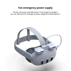 For Meta Quest 3 Air Circulation Heat Dissipation Replacement Mask With Fan Anti-Fogging VR Mask Accessories, With Fan