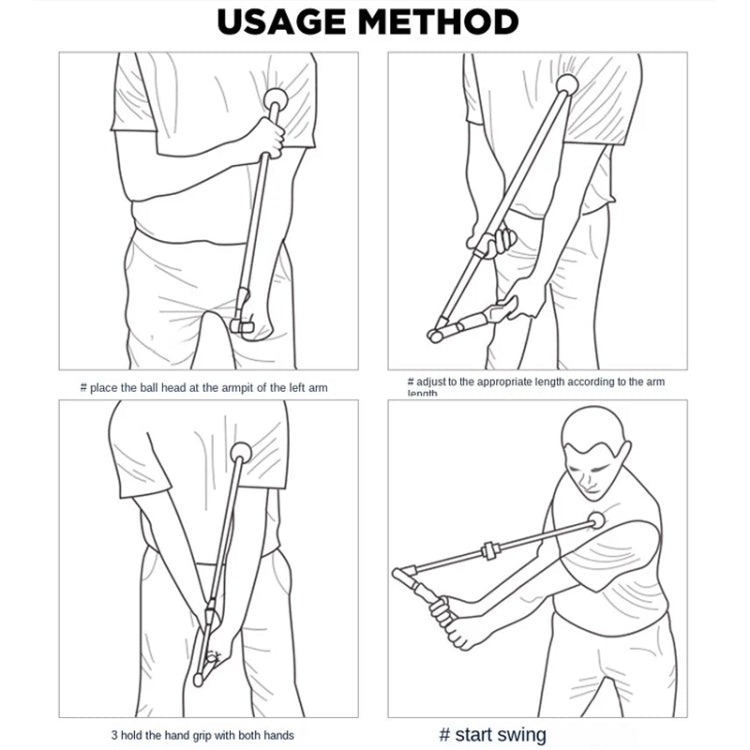 PGM HGB023 Foldable Golf Swing Trainer Correction Practitioner Adjustable Length Angle Trainer For Beginner