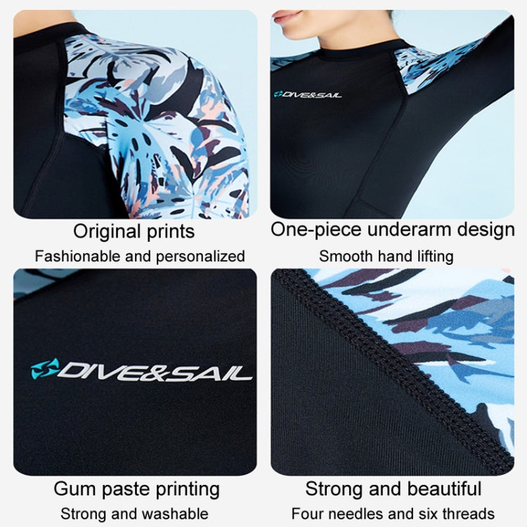 DIVE & SAIL Ladies Quick-Drying Sun Protection One-Piece Wetsuit Swimming And Surfing Snorkeling Suit, S, M, L, XL, XXL