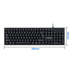 T-WOLF 104-keys USB Computer Office Home Wired Keyboard, T15