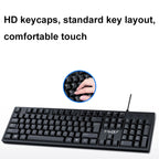 T-WOLF 104-keys USB Computer Office Home Wired Keyboard, T15