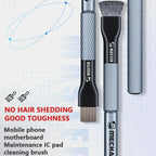 MECHANIC Cell Phone Motherboard Chip Degumming Brush PCB De-Tin Cleaning Cylinder Long Handle Brush, Sideburns, Steel Wire, Double-ended Sideburns+Steel Wire