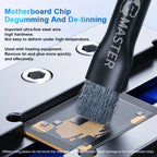 MECHANIC Cell Phone Motherboard Chip Degumming Brush PCB De-Tin Cleaning Cylinder Long Handle Brush, Sideburns, Steel Wire, Double-ended Sideburns+Steel Wire