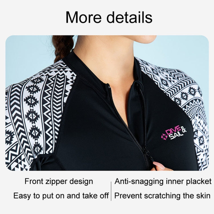 DIVE & SAIL One-Piece Sun Protection Wetsuit Quick Dry Beach Surfing Swimsuit, S, M, L, XL, XXL