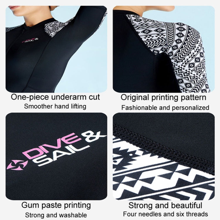 DIVE & SAIL One-Piece Sun Protection Wetsuit Quick Dry Beach Surfing Swimsuit, S, M, L, XL, XXL