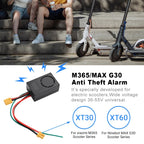 Electric Scooter 36-55V Anti-Theft Alarm Detector + 2 Remote Controller, For Xiaomi M365, For Ninebot Max G30