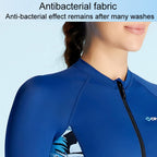 DIVE & SAIL Ladies Summer Thin Wetsuit Breathable Sunscreen Long Sleeve Quick Dry Swimsuit, S, M, L, XL, XXL