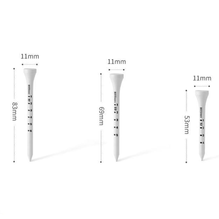 30pcs /Box PGM QT029 Golf Wooden Tee Limit Adjustable Height Ball Spike Golf Depth Marker Tee, 53mm, 69mm, 83mm