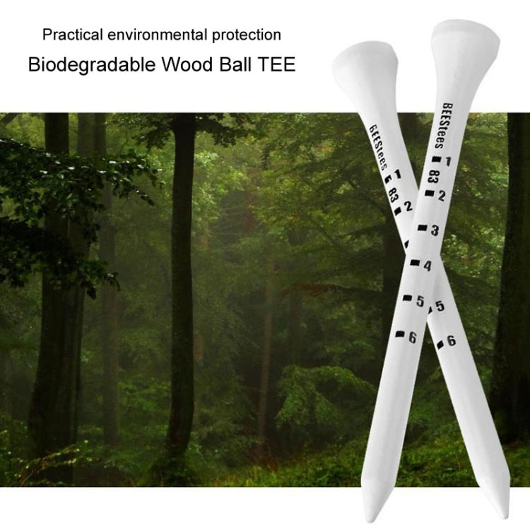 30pcs /Box PGM QT029 Golf Wooden Tee Limit Adjustable Height Ball Spike Golf Depth Marker Tee, 53mm, 69mm, 83mm