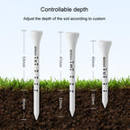 30pcs /Box PGM QT029 Golf Wooden Tee Limit Adjustable Height Ball Spike Golf Depth Marker Tee, 53mm, 69mm, 83mm