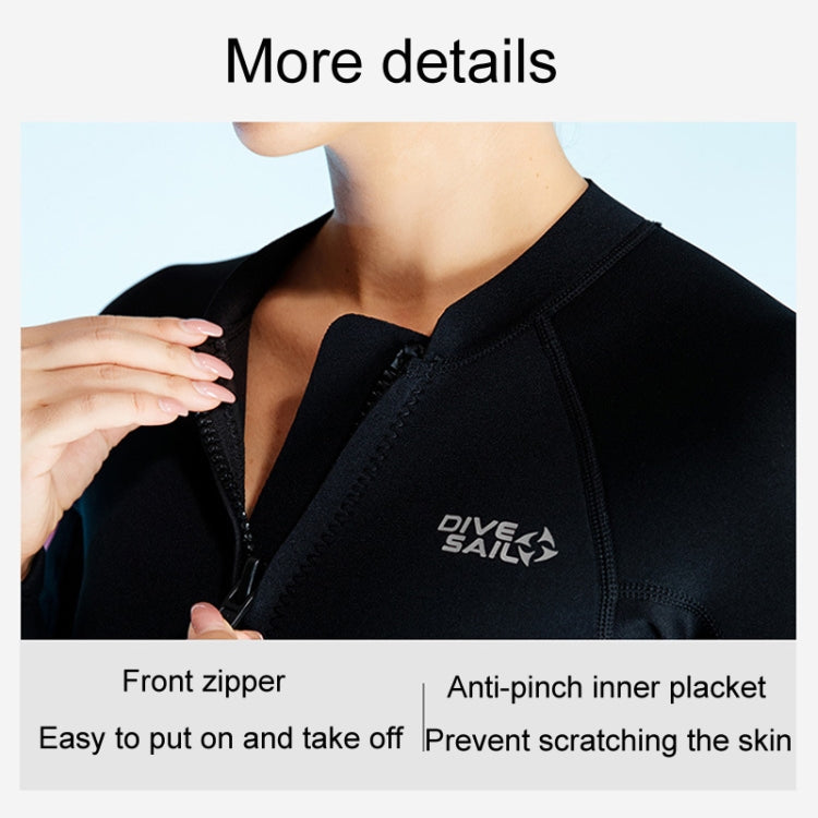 DIVE & SAIL 1.5mm Warm One-Piece Wetsuit Cold Resistant Swimming And Snorkeling Suit, S, M, L, XL, XXL