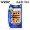 30pcs /Box PGM QT030 Golf Bamboo Tee Adjustable Height Spikes Golf Depth Marker Tee, 83mm, 38mm